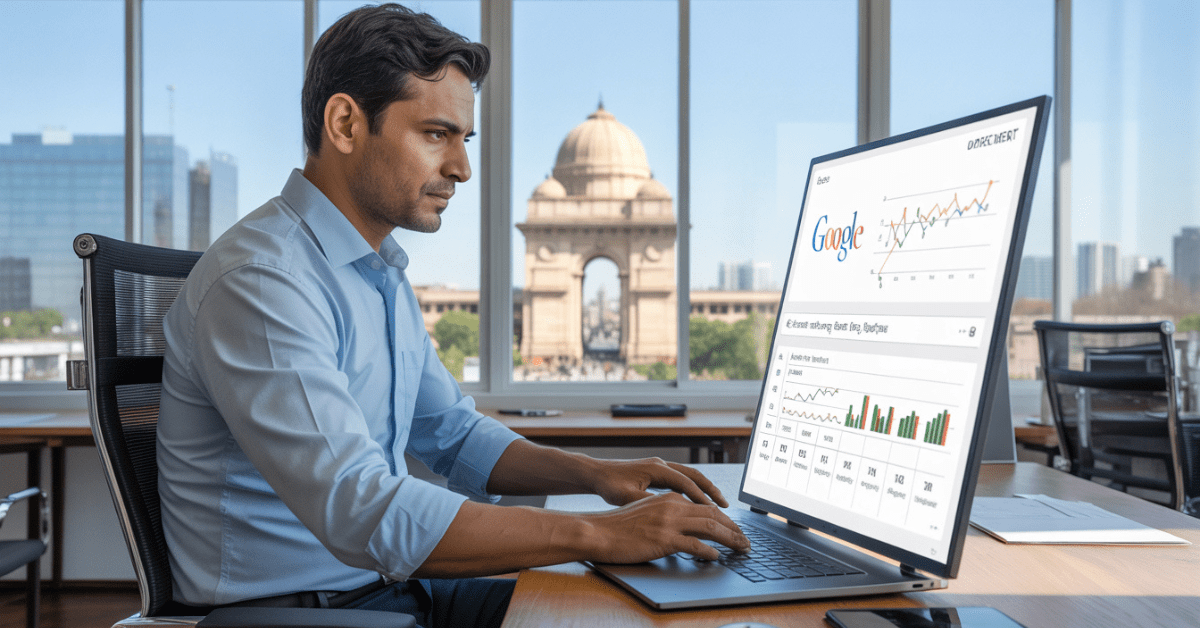 SEO Services 1 a best seo expert in delhi sitting at a desk looking at a computer screen
